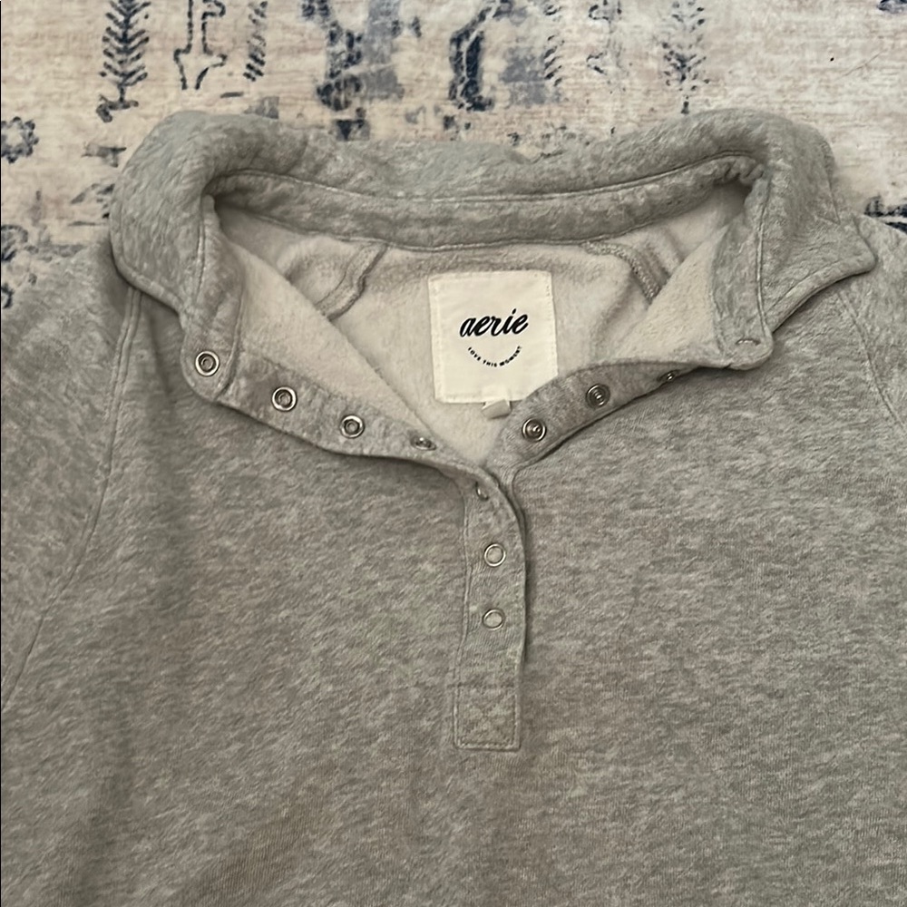 Aerie Gray Pullover Sweatshirt - Picture 4 of 5